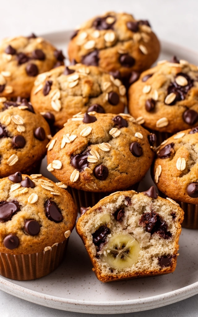 How to Make Banana Oat Chocolate Chip Muffins